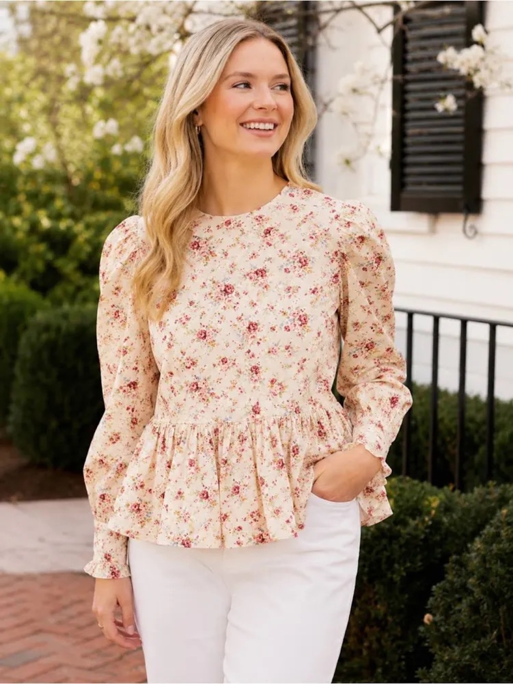 Tuckernuck Hyacinth House Ava Peplum Blouse